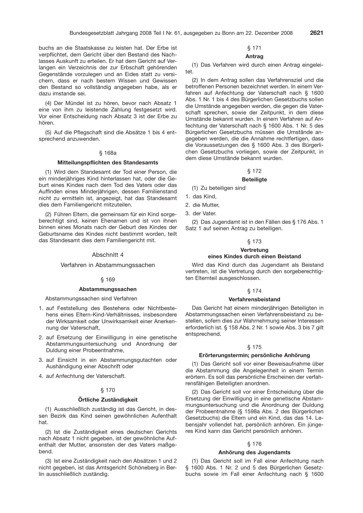 BGBl. 2008, Seite 2621 — Originalseite als Abbildung