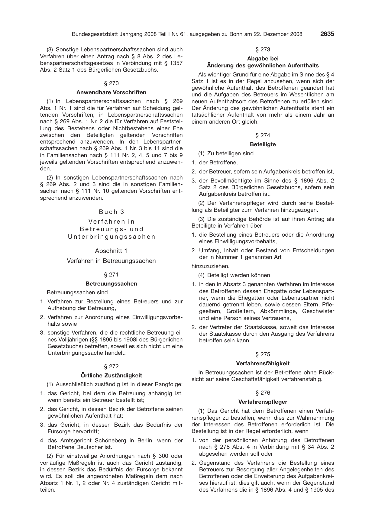 BGBl. 2008, Seite 2635 — Originalseite als Abbildung