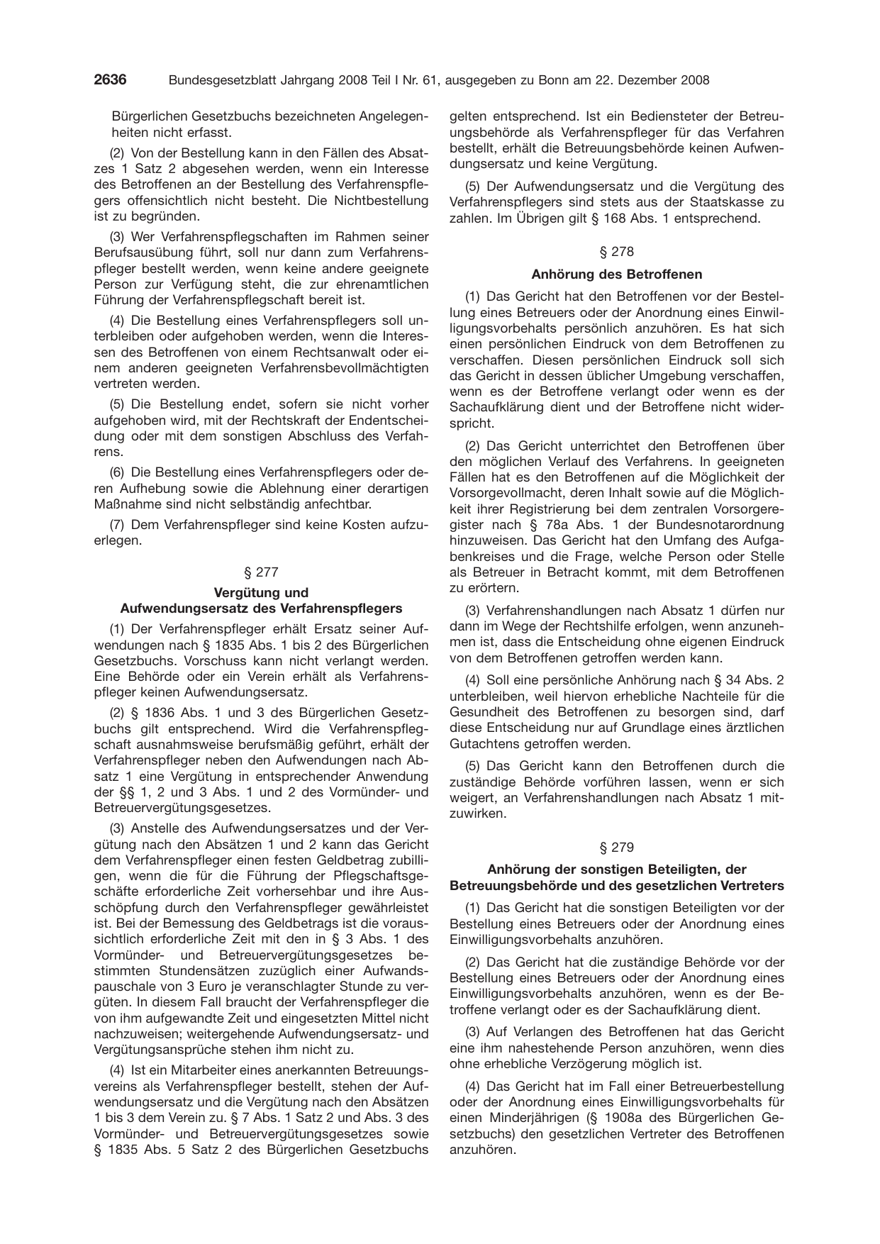BGBl. 2008, Seite 2636 — Originalseite als Abbildung