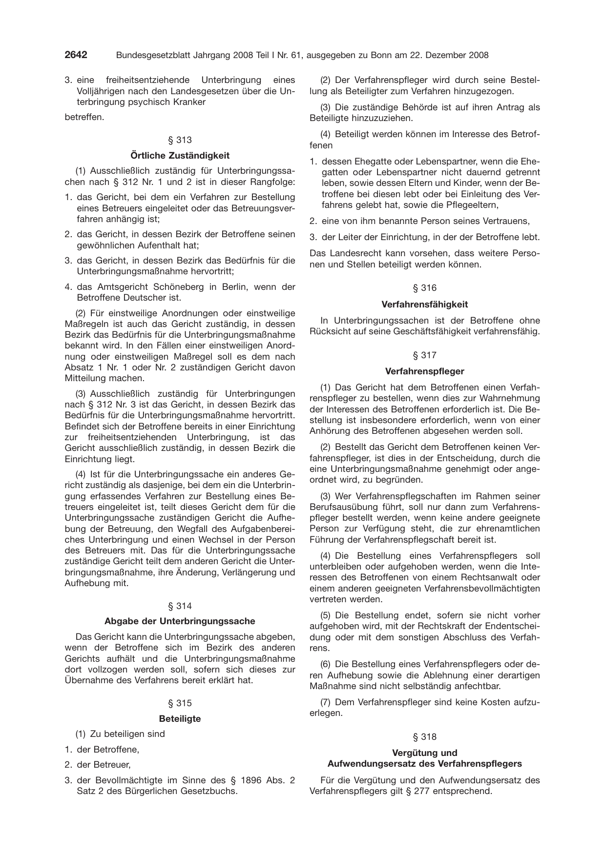 BGBl. 2008, Seite 2642 — Originalseite als Abbildung