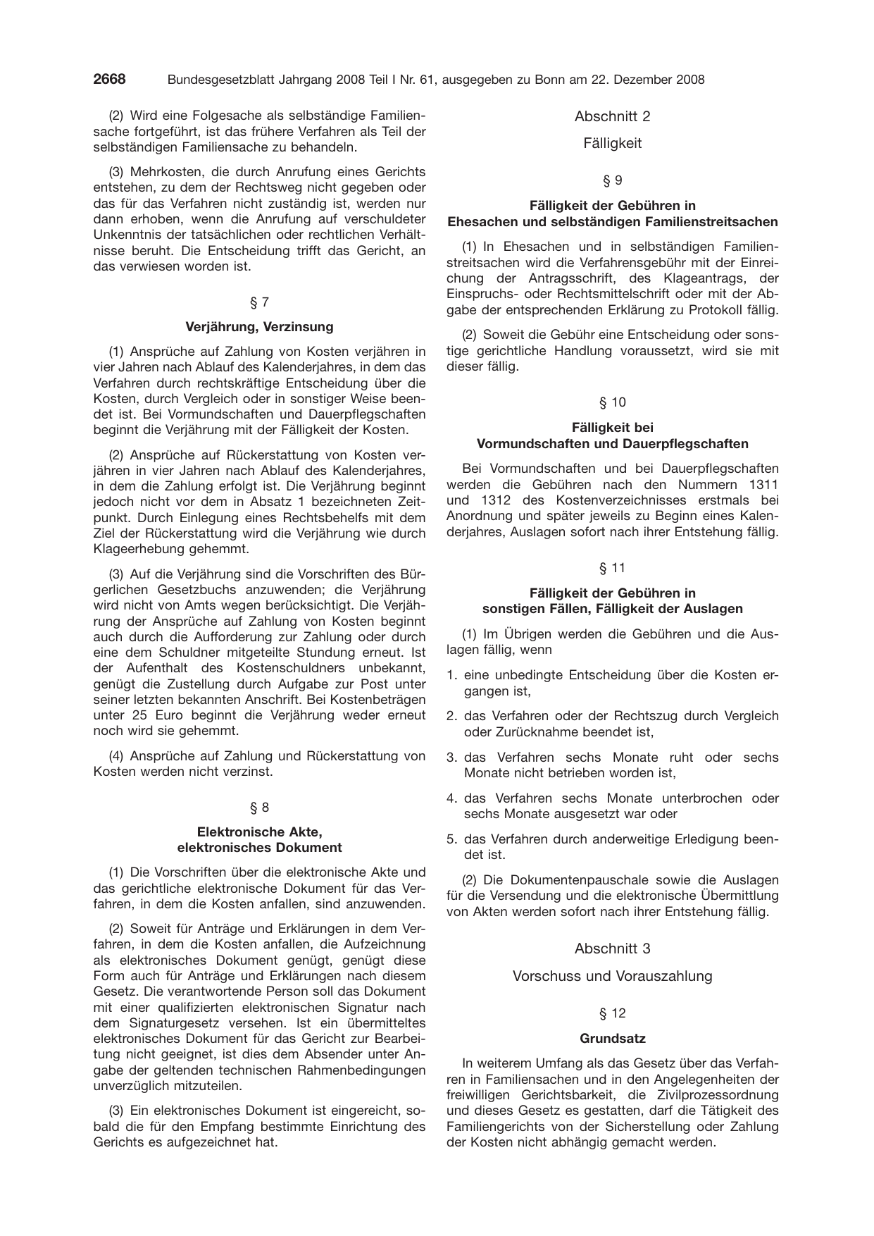 BGBl. 2008, Seite 2668 — Originalseite als Abbildung