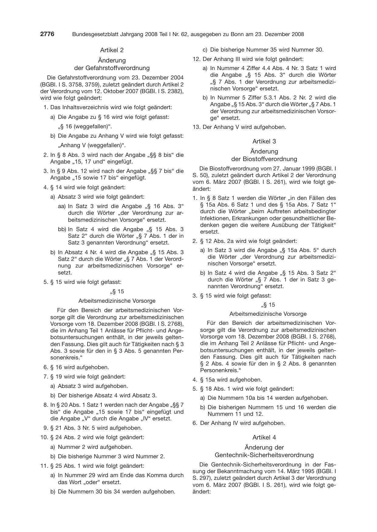 BGBl. 2008, Seite 2776 — Originalseite als Abbildung