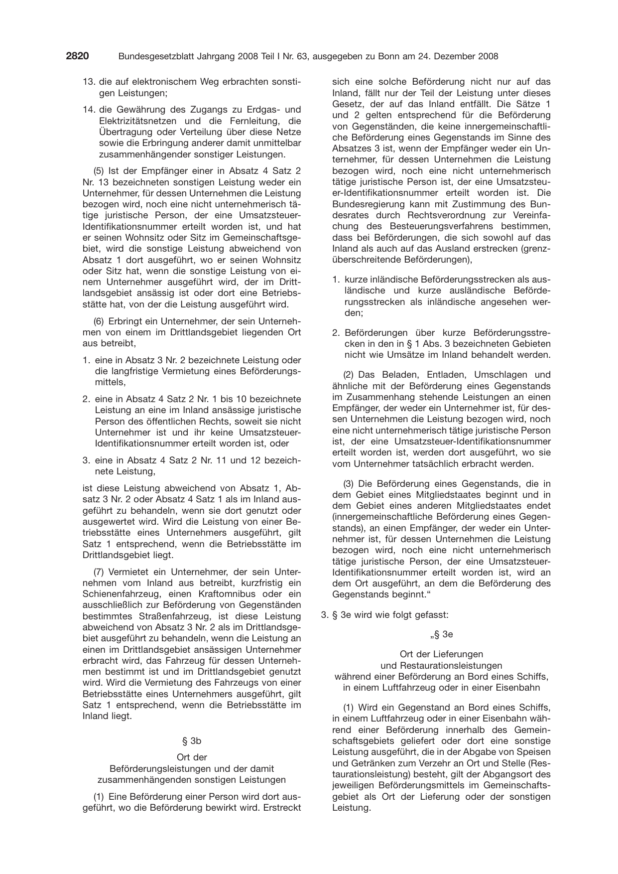 BGBl. 2008, Seite 2820 — Originalseite als Abbildung