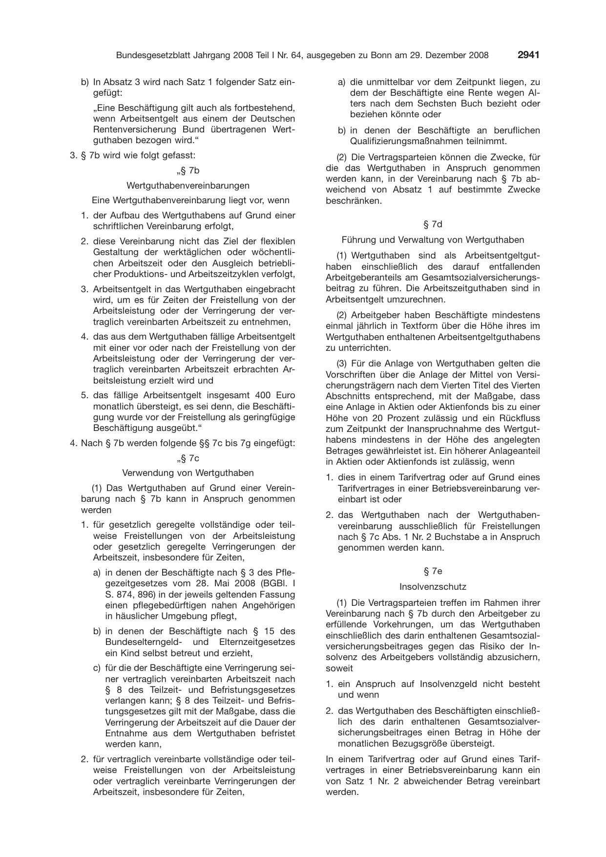 BGBl. 2008, Seite 2941 — Originalseite als Abbildung
