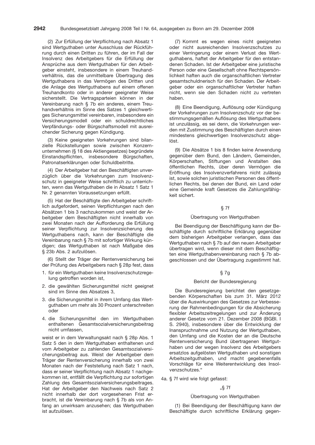 BGBl. 2008, Seite 2942 — Originalseite als Abbildung