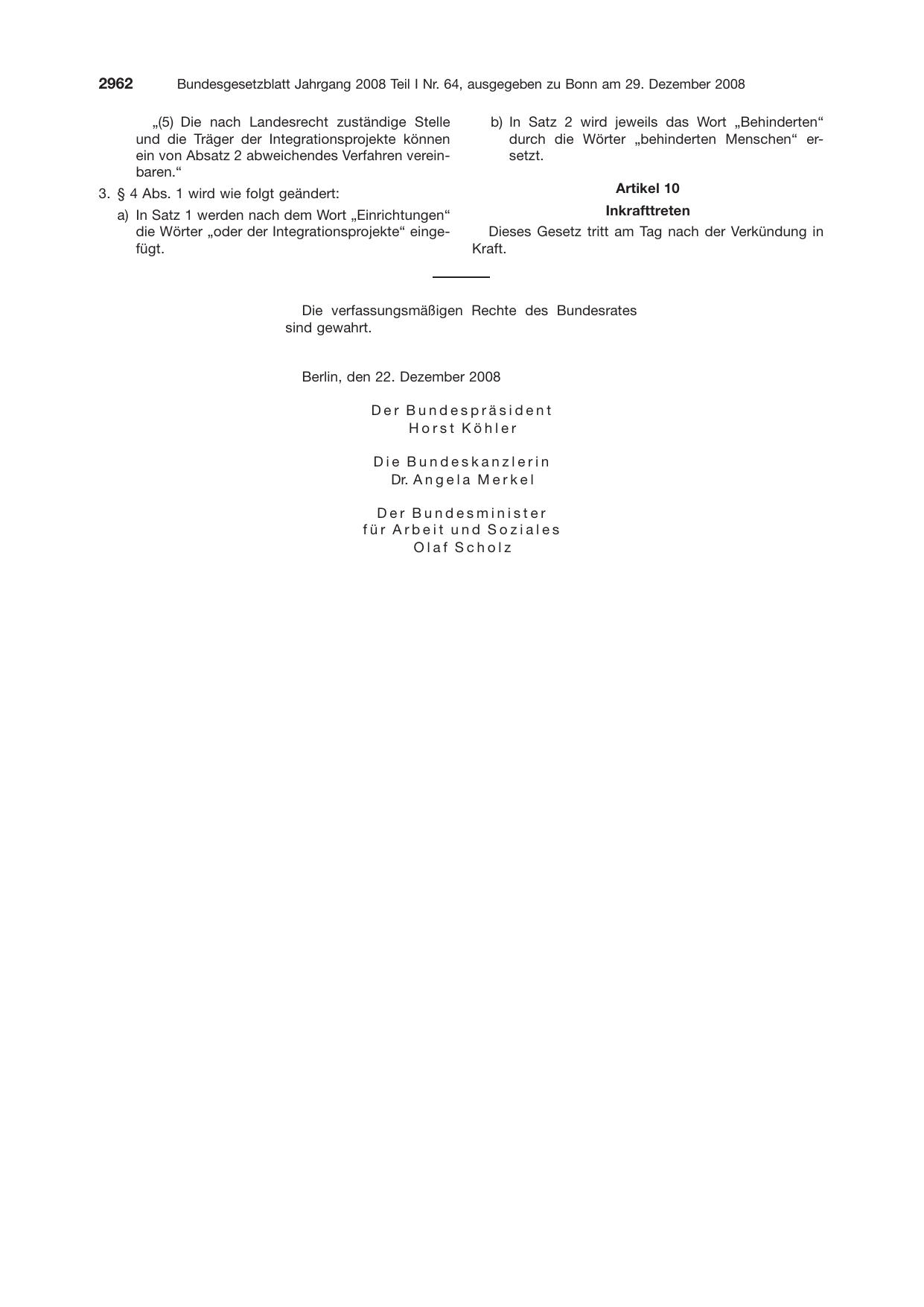 BGBl. 2008, Seite 2962 — Originalseite als Abbildung