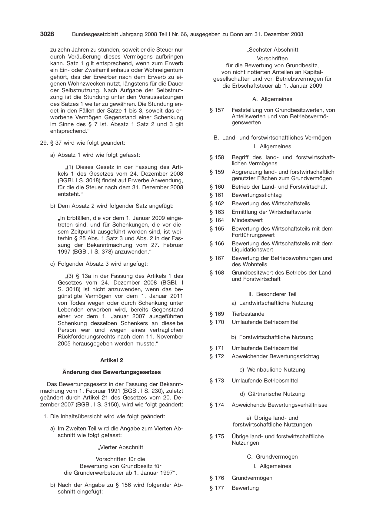 BGBl. 2008, Seite 3028 — Originalseite als Abbildung