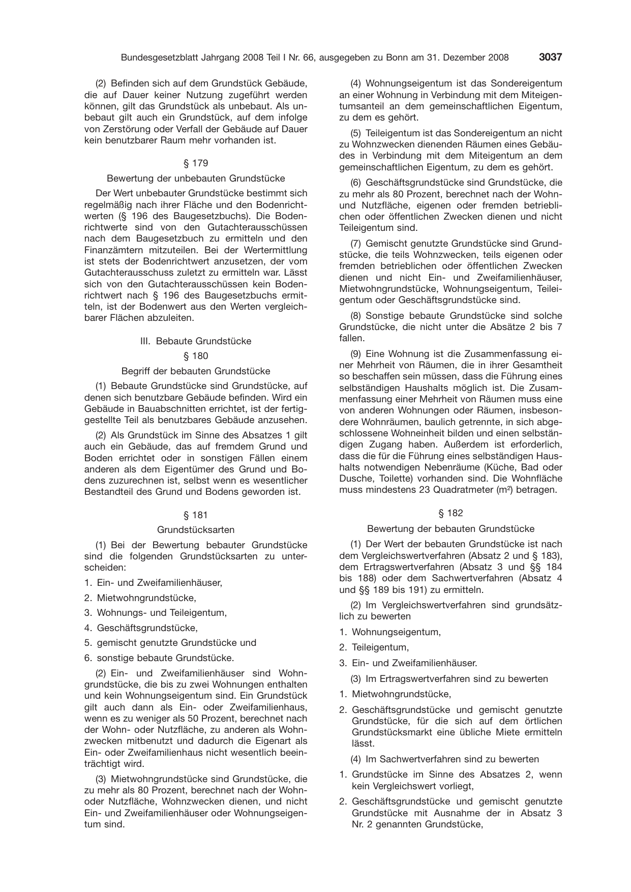 BGBl. 2008, Seite 3037 — Originalseite als Abbildung