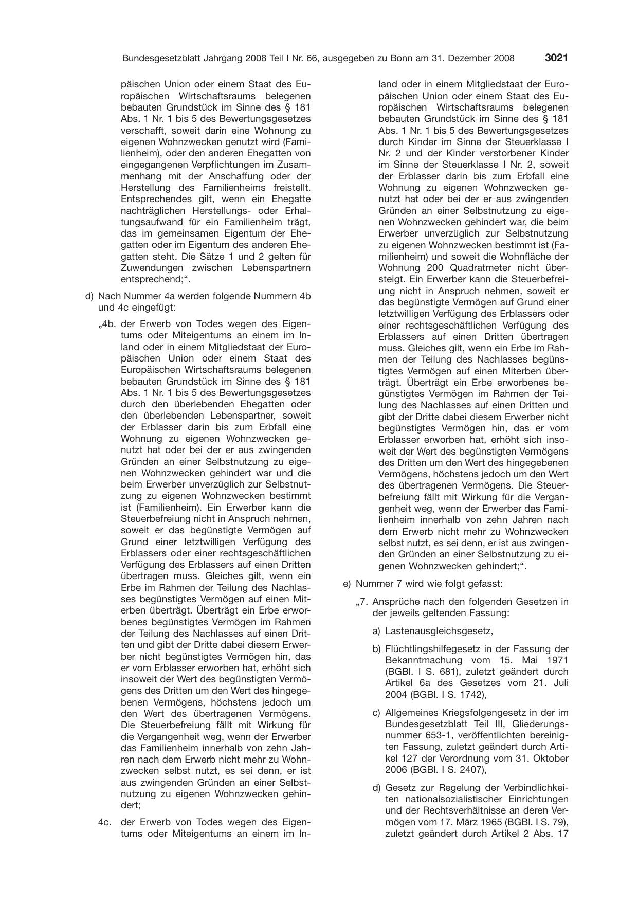 BGBl. 2008, Seite 3021 — Originalseite als Abbildung