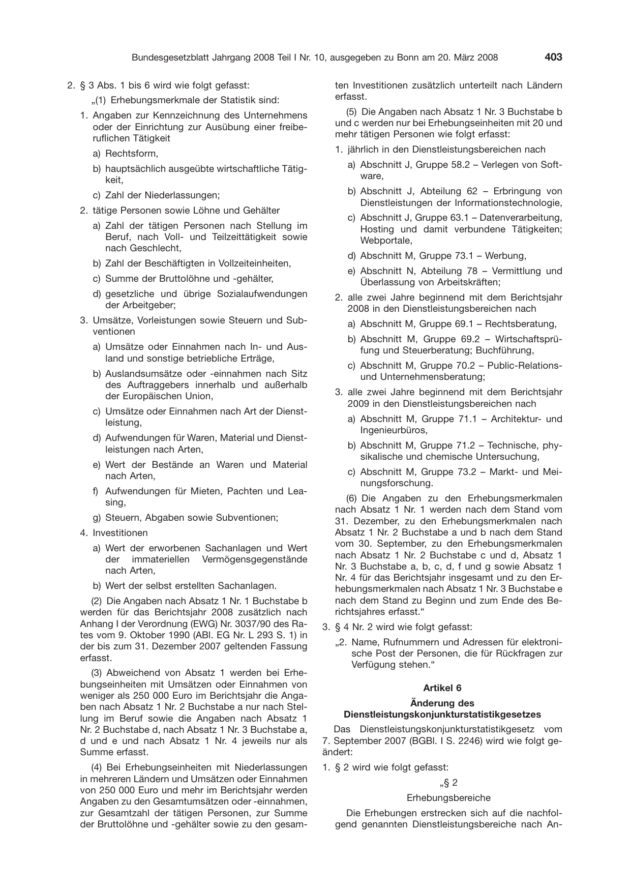 BGBl. 2008, Seite 403 — Originalseite als Abbildung