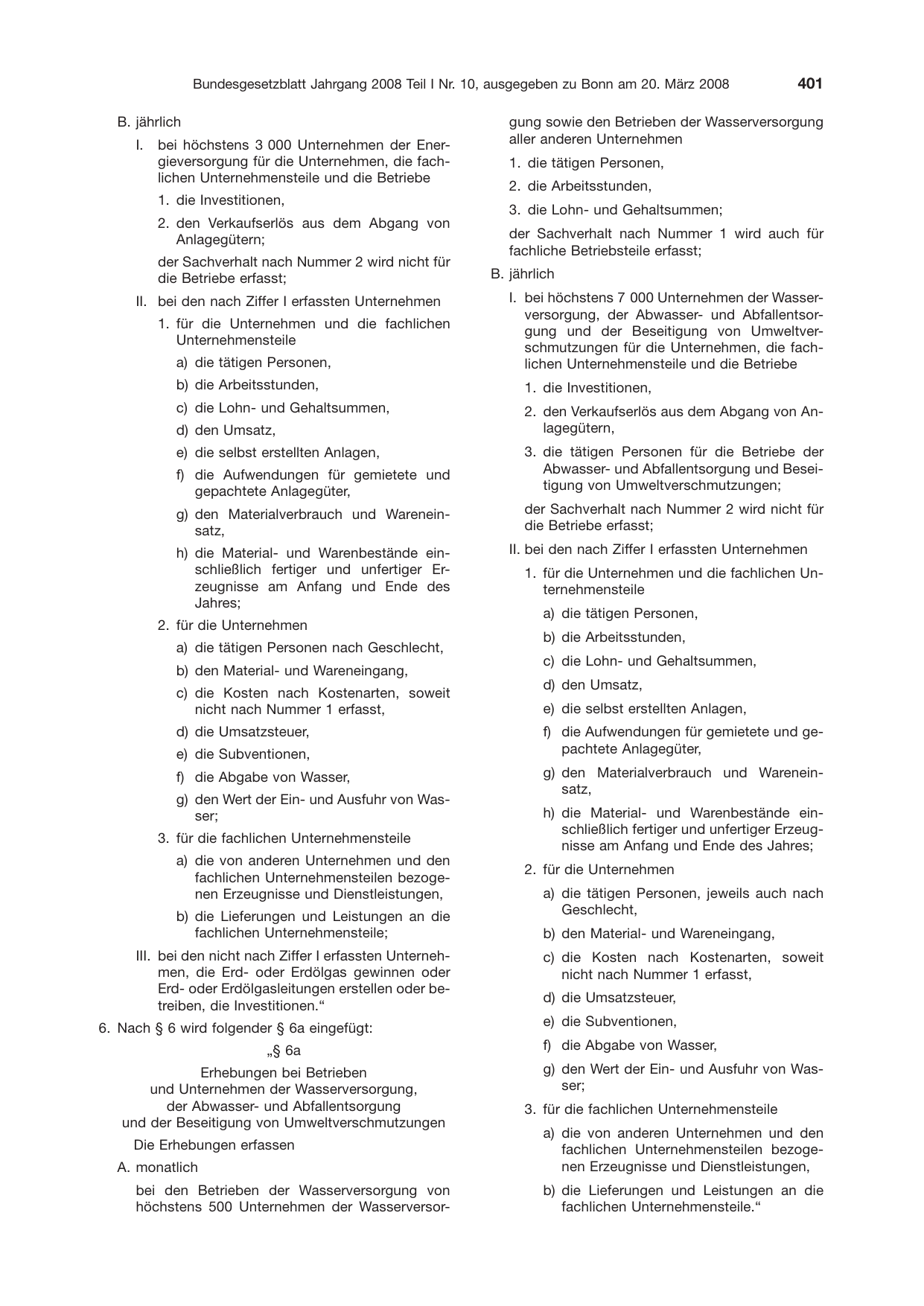 BGBl. 2008, Seite 401 — Originalseite als Abbildung