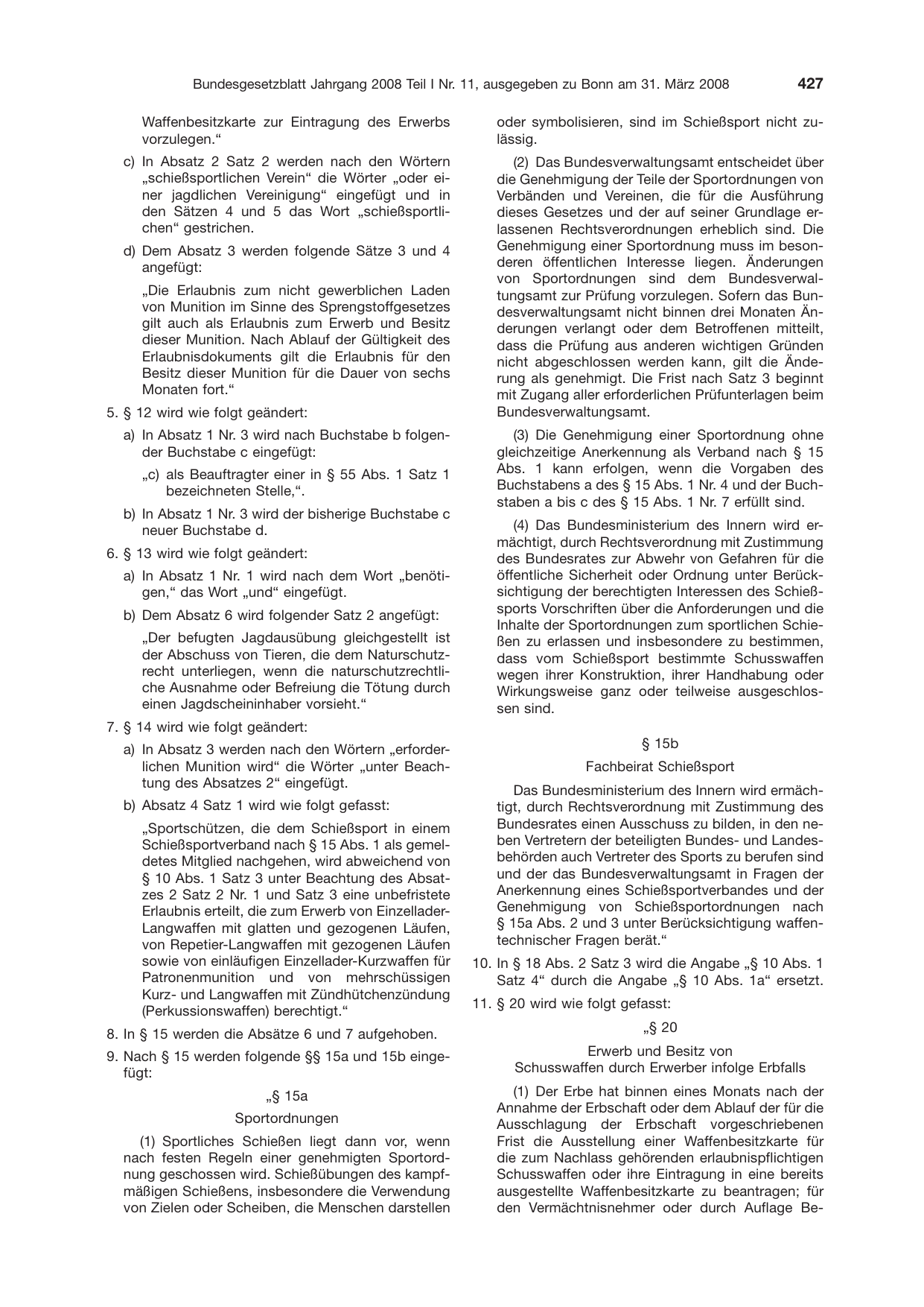 BGBl. 2008, Seite 427 — Originalseite als Abbildung