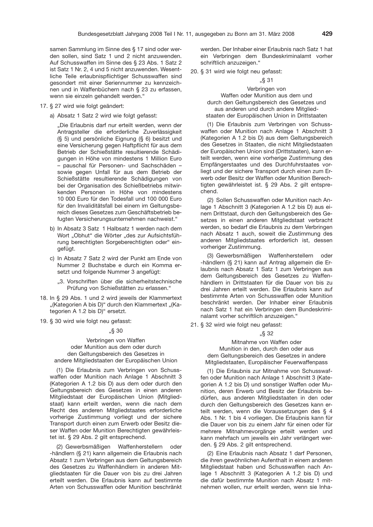 BGBl. 2008, Seite 429 — Originalseite als Abbildung