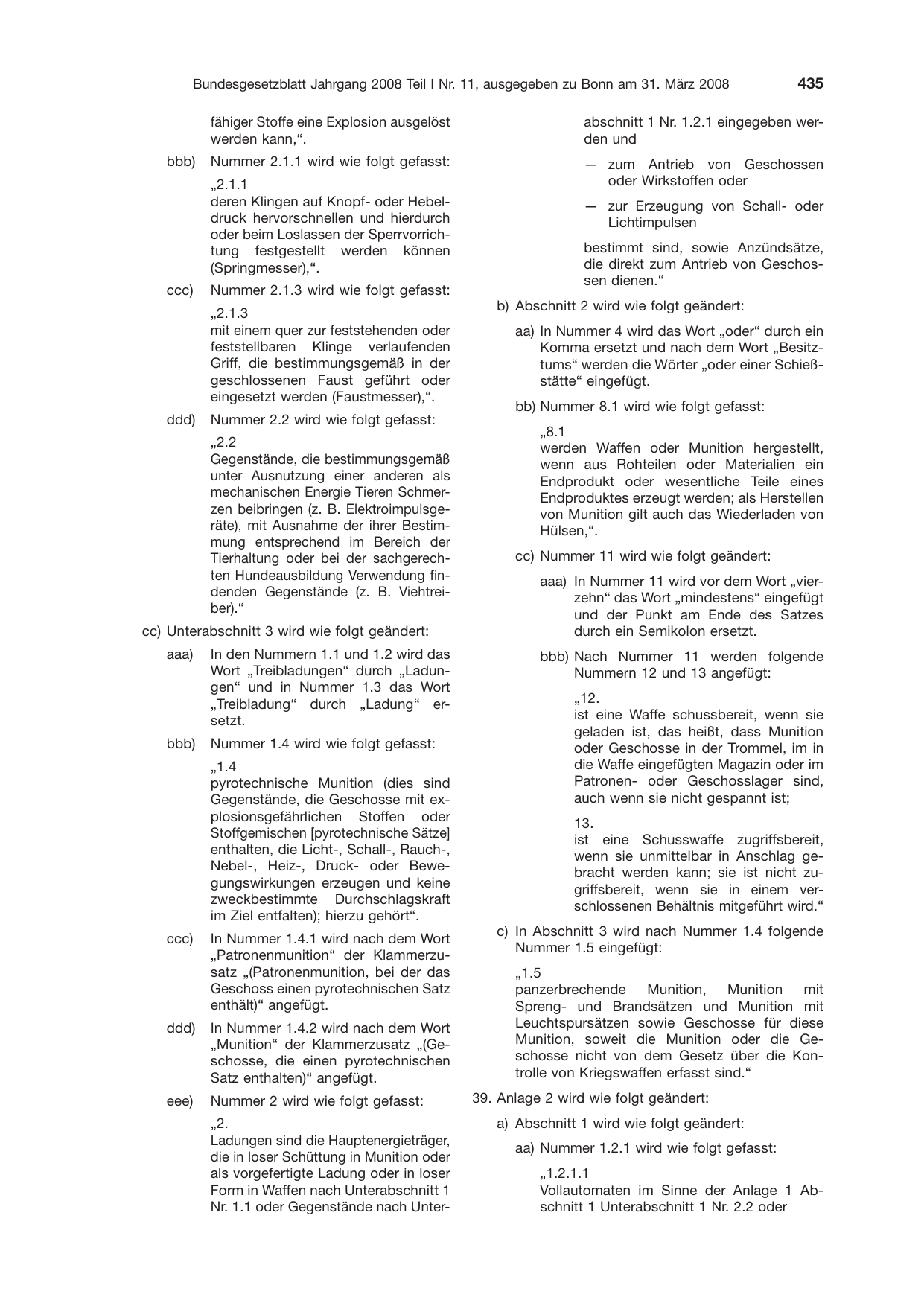 BGBl. 2008, Seite 435 — Originalseite als Abbildung