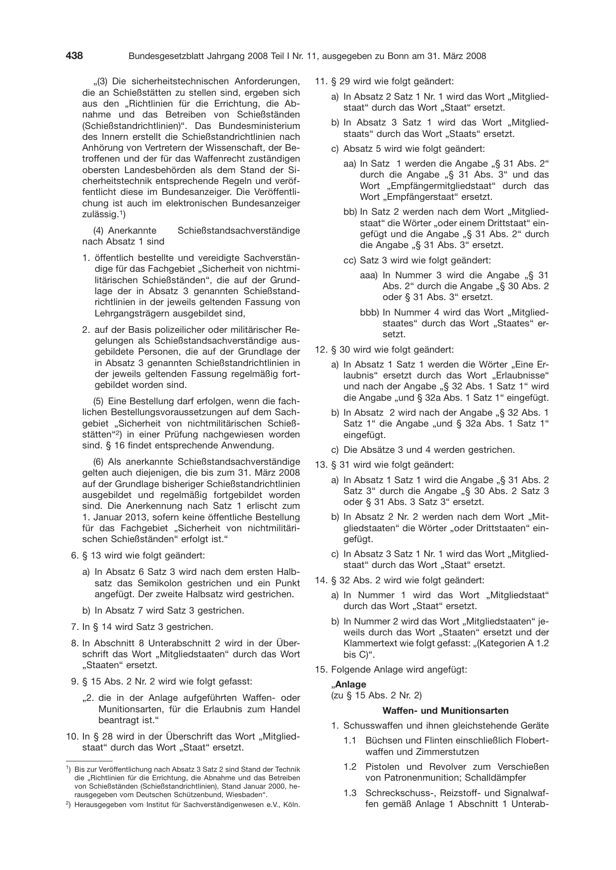 BGBl. 2008, Seite 438 — Originalseite als Abbildung