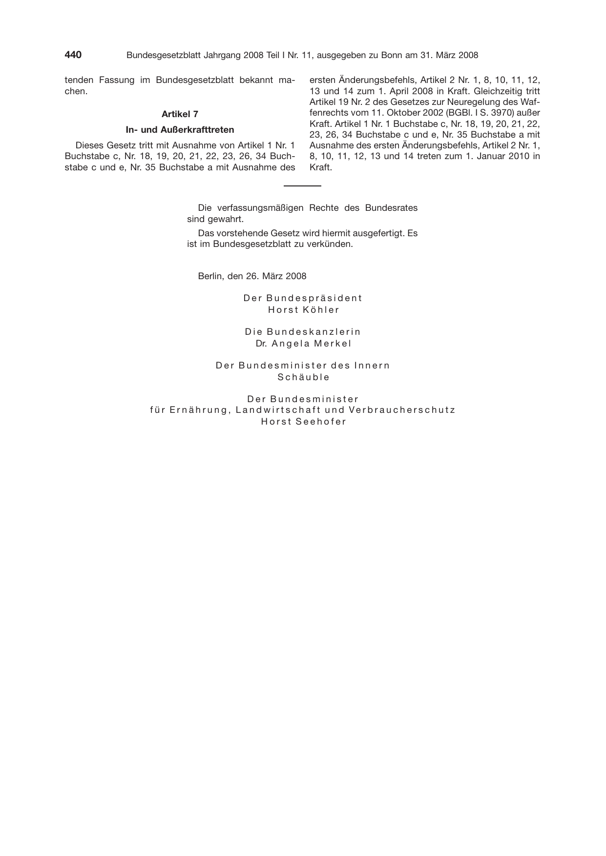 BGBl. 2008, Seite 440 — Originalseite als Abbildung
