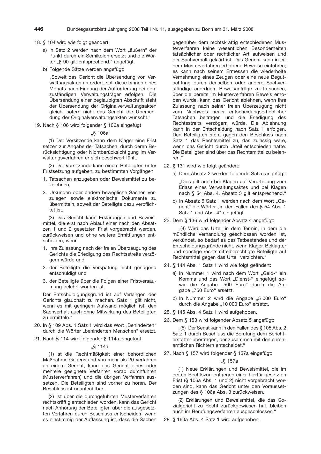 BGBl. 2008, Seite 446 — Originalseite als Abbildung