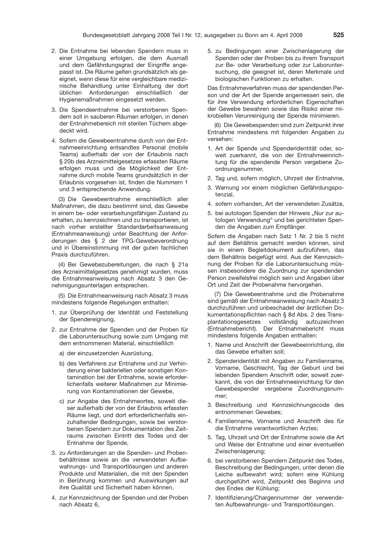 BGBl. 2008, Seite 525 — Originalseite als Abbildung