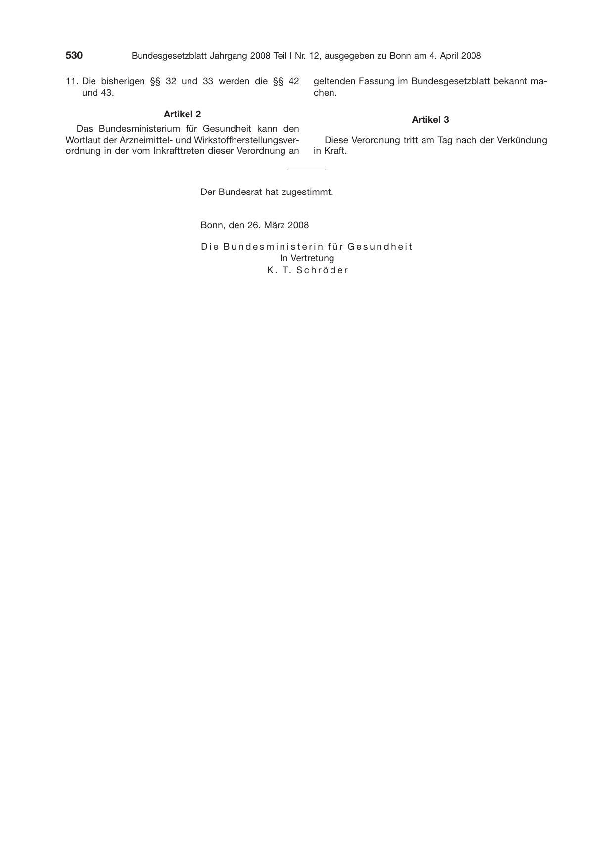 BGBl. 2008, Seite 530 — Originalseite als Abbildung