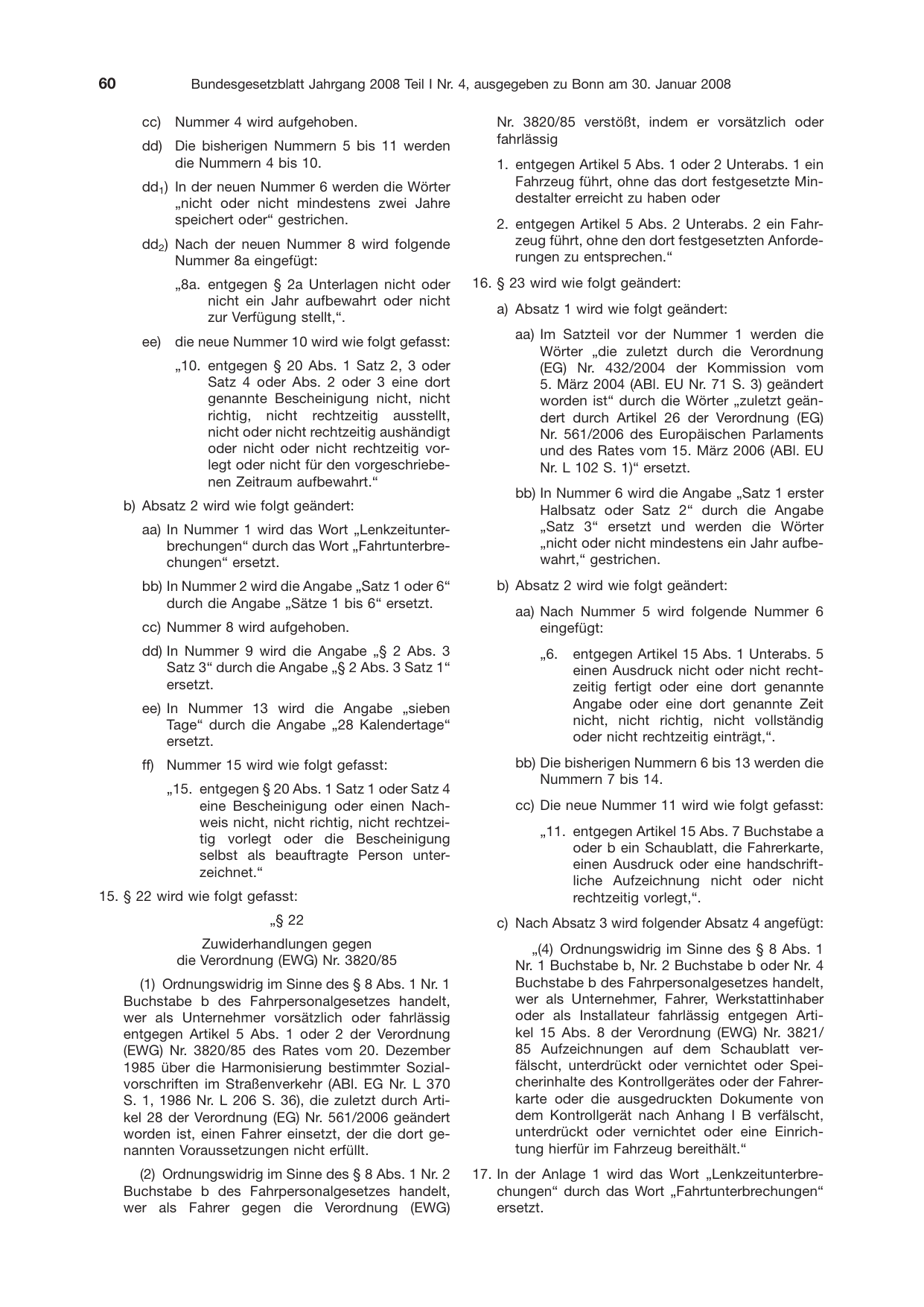 BGBl. 2008, Seite 60 — Originalseite als Abbildung