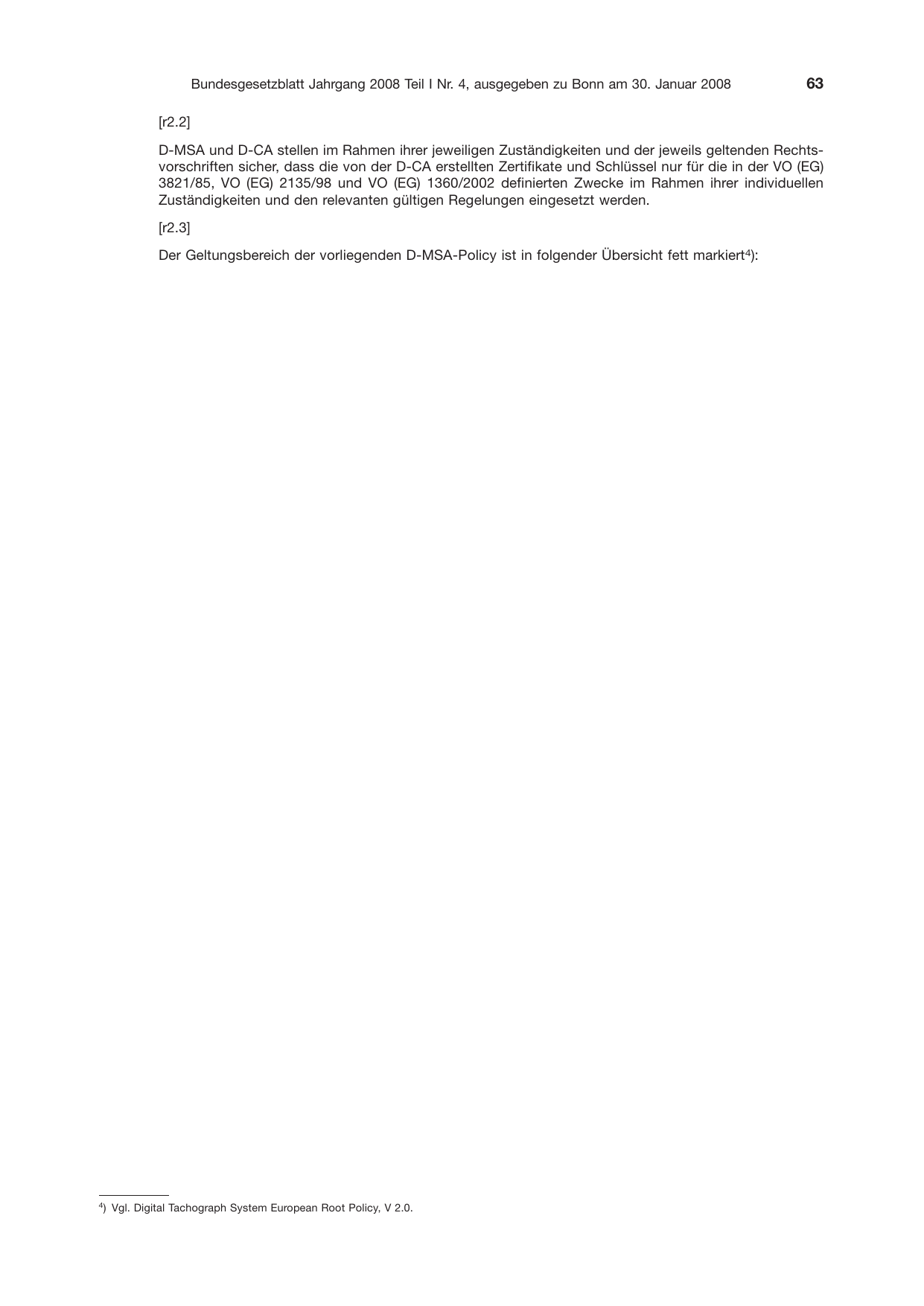 BGBl. 2008, Seite 63 — Originalseite als Abbildung