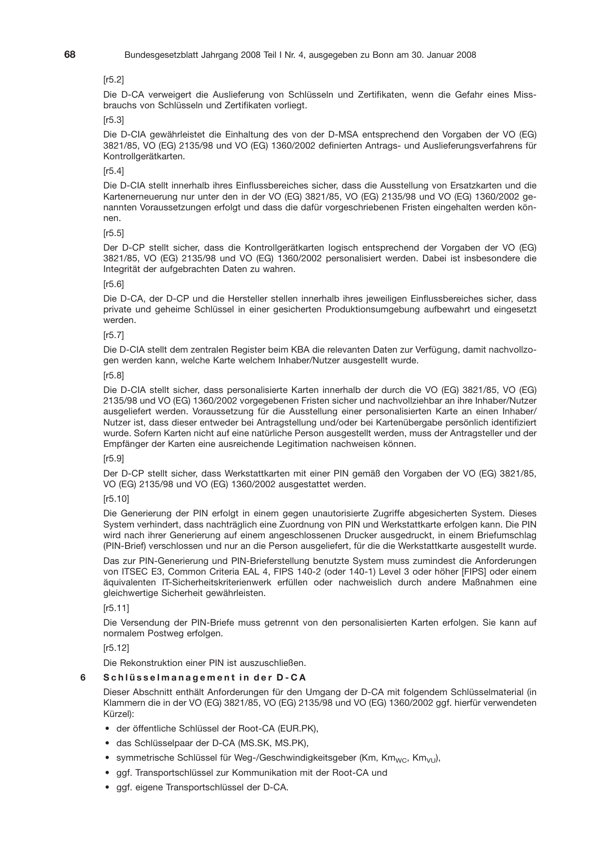 BGBl. 2008, Seite 68 — Originalseite als Abbildung