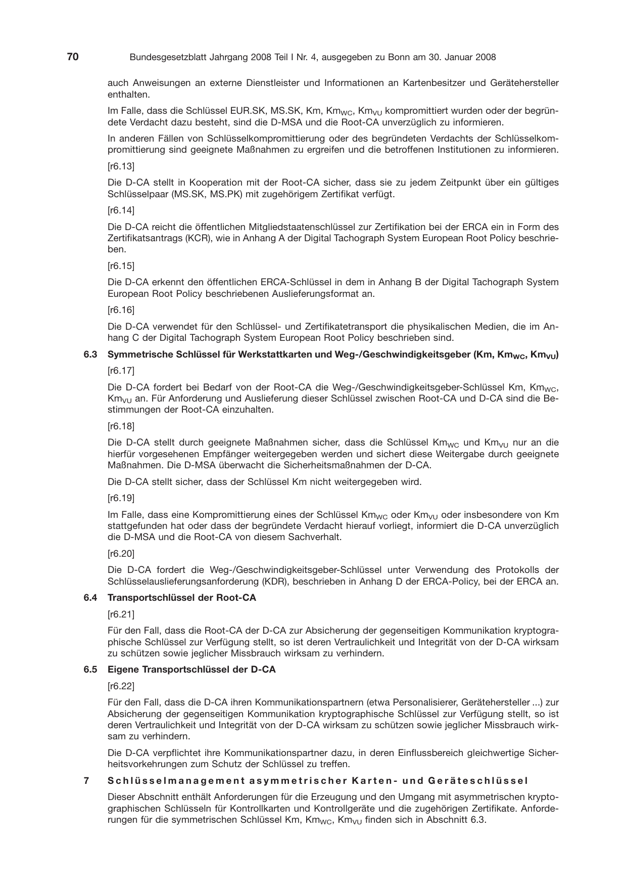 BGBl. 2008, Seite 70 — Originalseite als Abbildung