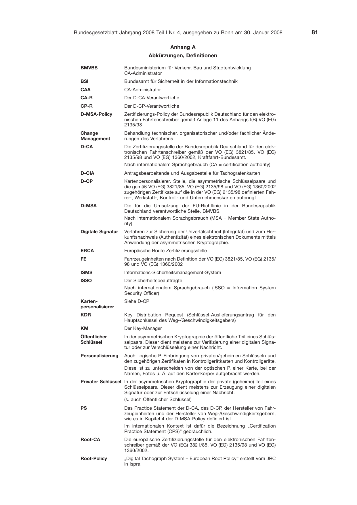 BGBl. 2008, Seite 81 — Originalseite als Abbildung