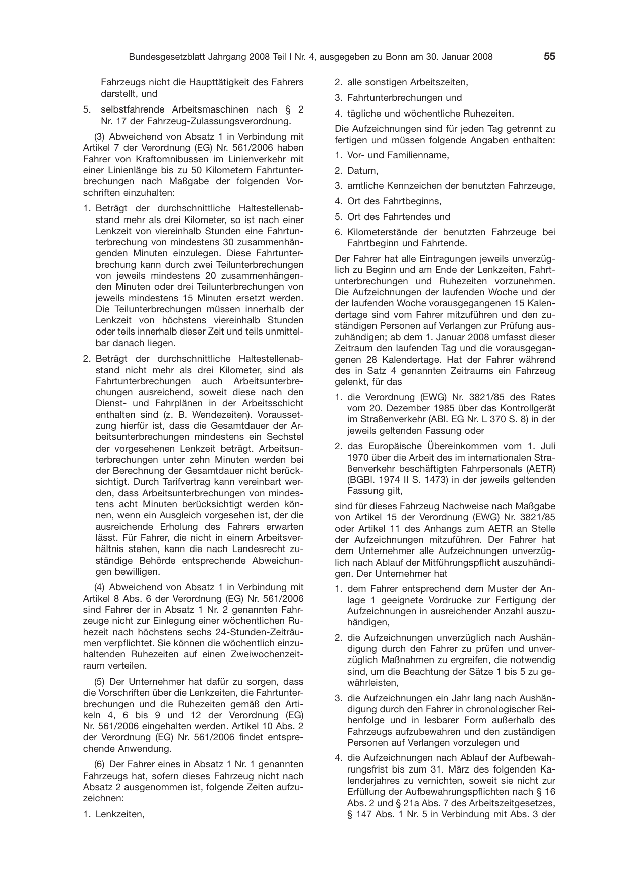 BGBl. 2008, Seite 55 — Originalseite als Abbildung