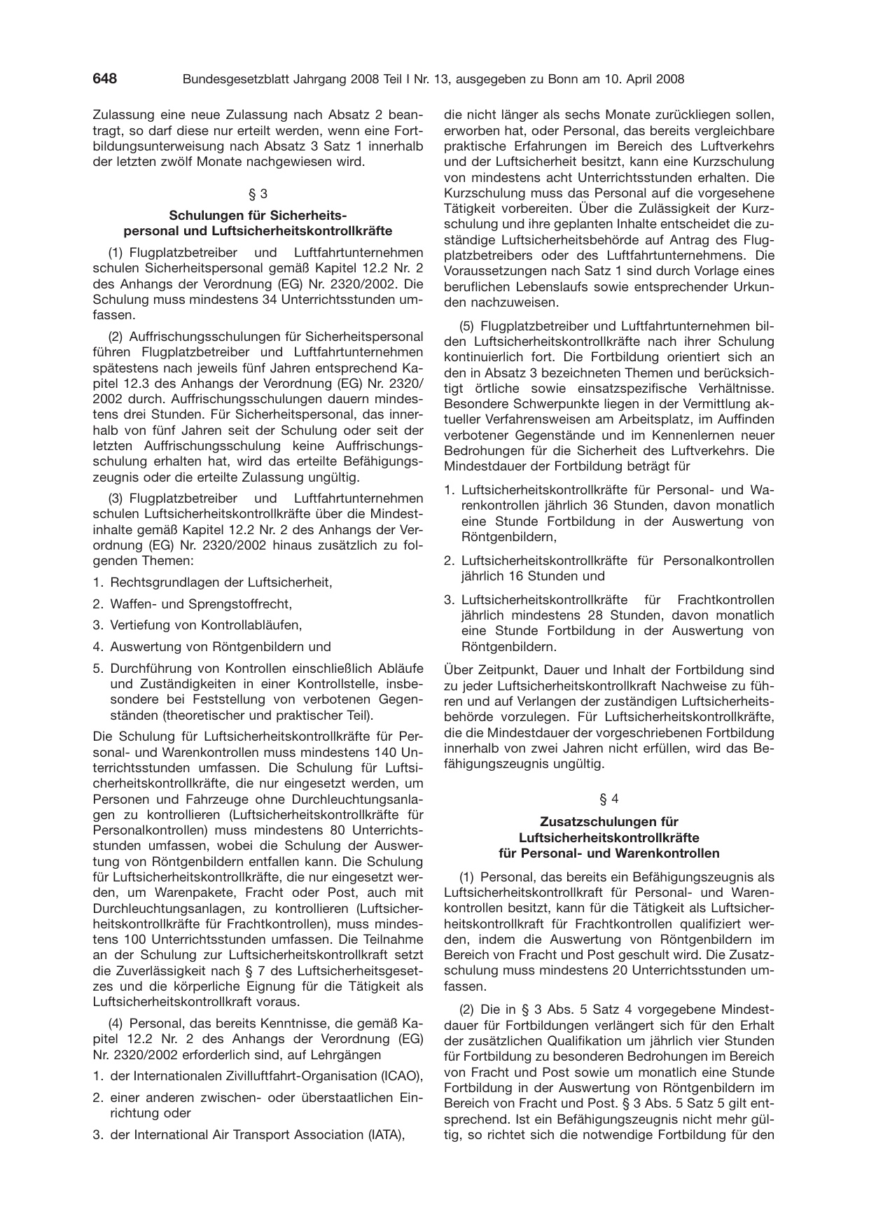 BGBl. 2008, Seite 648 — Originalseite als Abbildung