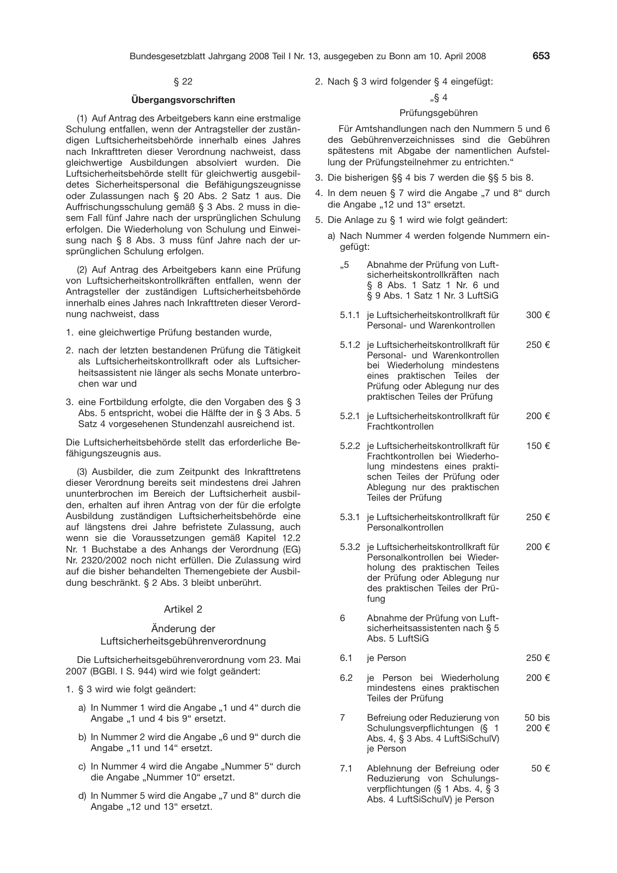 BGBl. 2008, Seite 653 — Originalseite als Abbildung