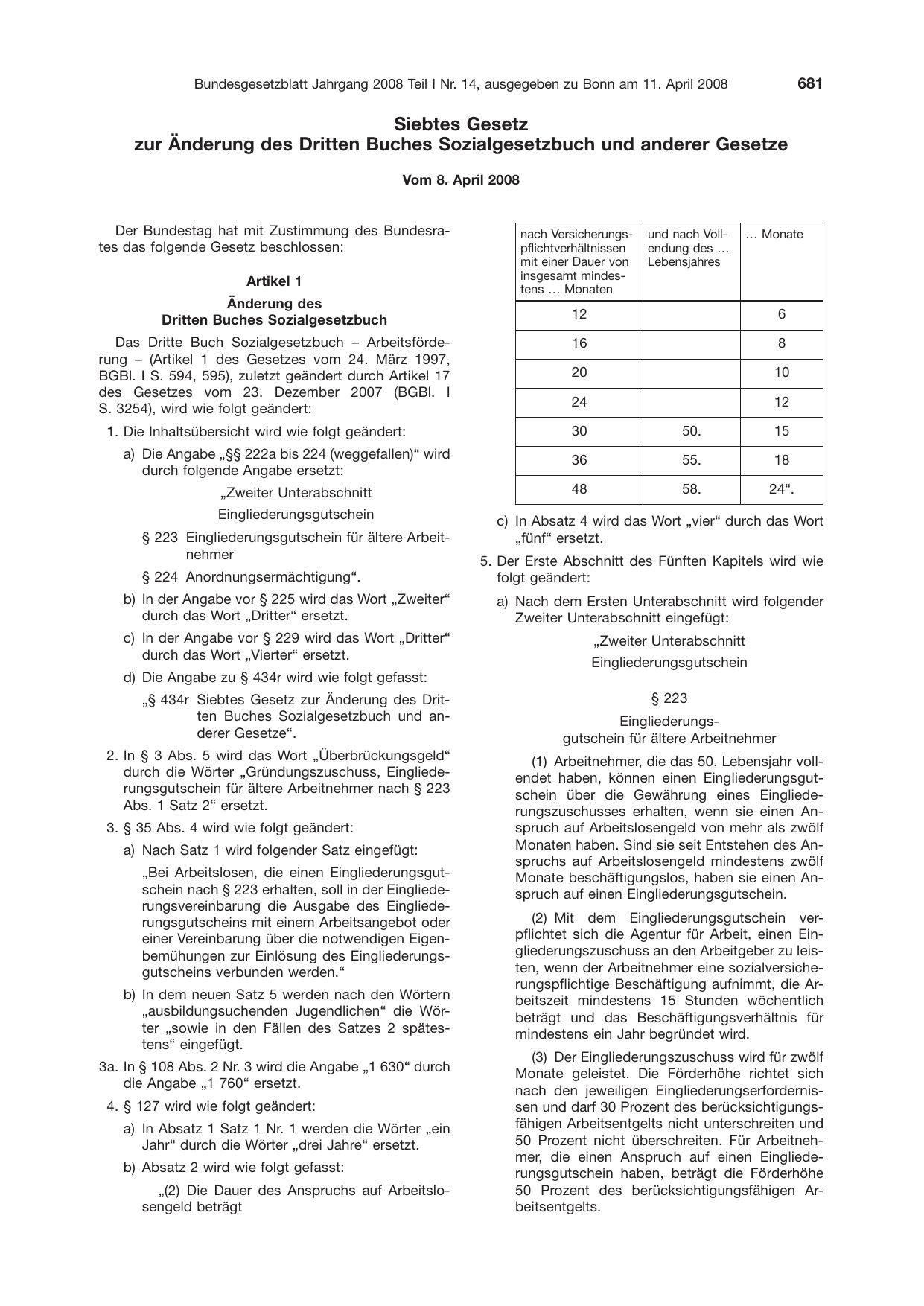 BGBl. 2008, Seite 681 — Originalseite als Abbildung