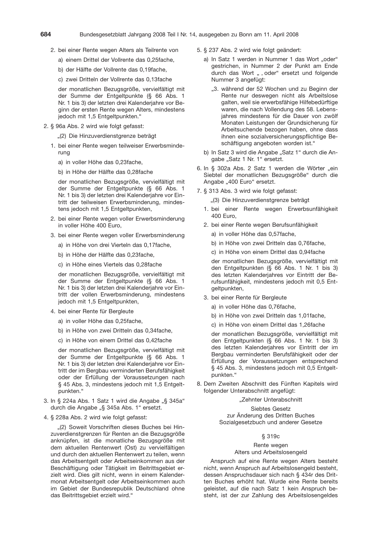 BGBl. 2008, Seite 684 — Originalseite als Abbildung