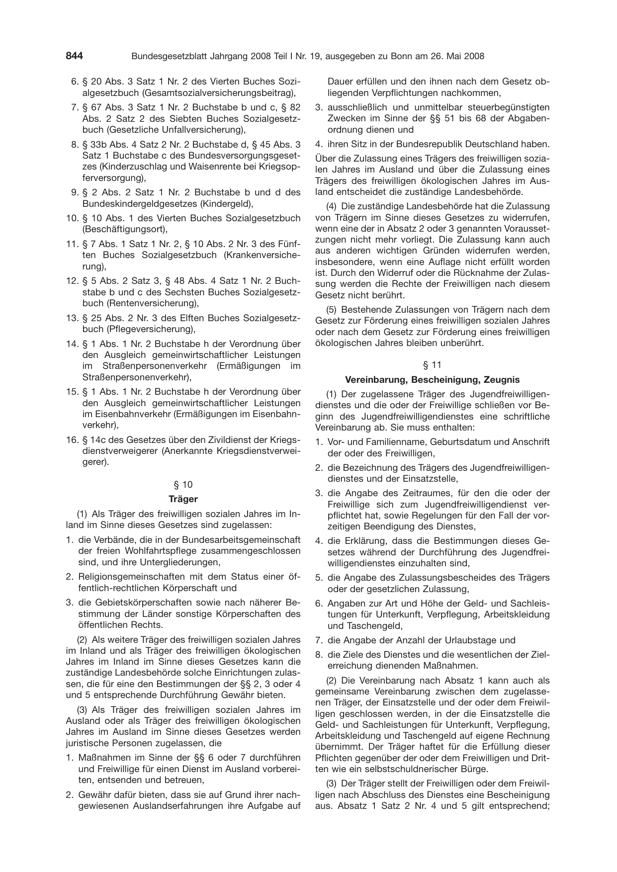 BGBl. 2008, Seite 844 — Originalseite als Abbildung