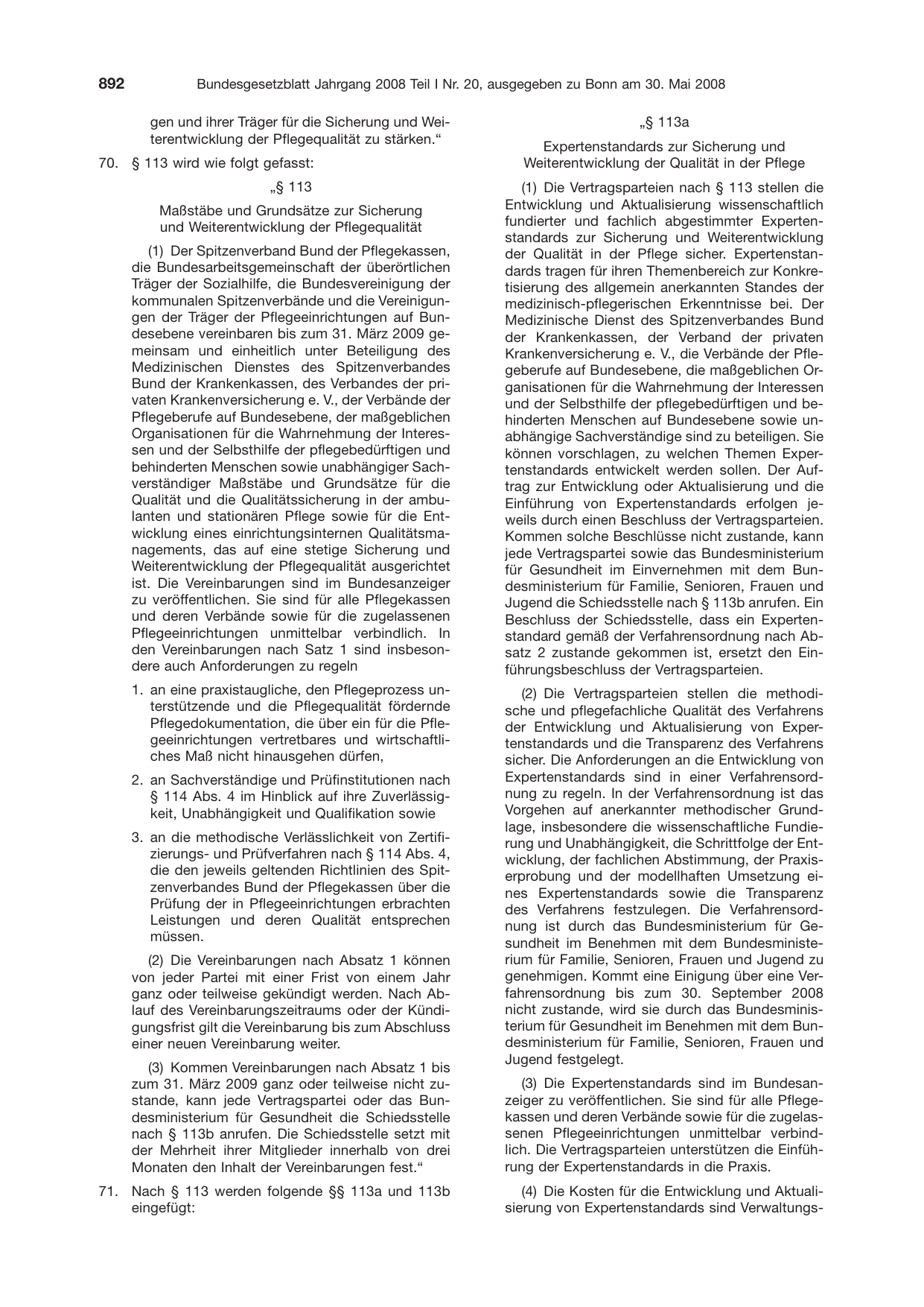 BGBl. 2008, Seite 892 — Originalseite als Abbildung