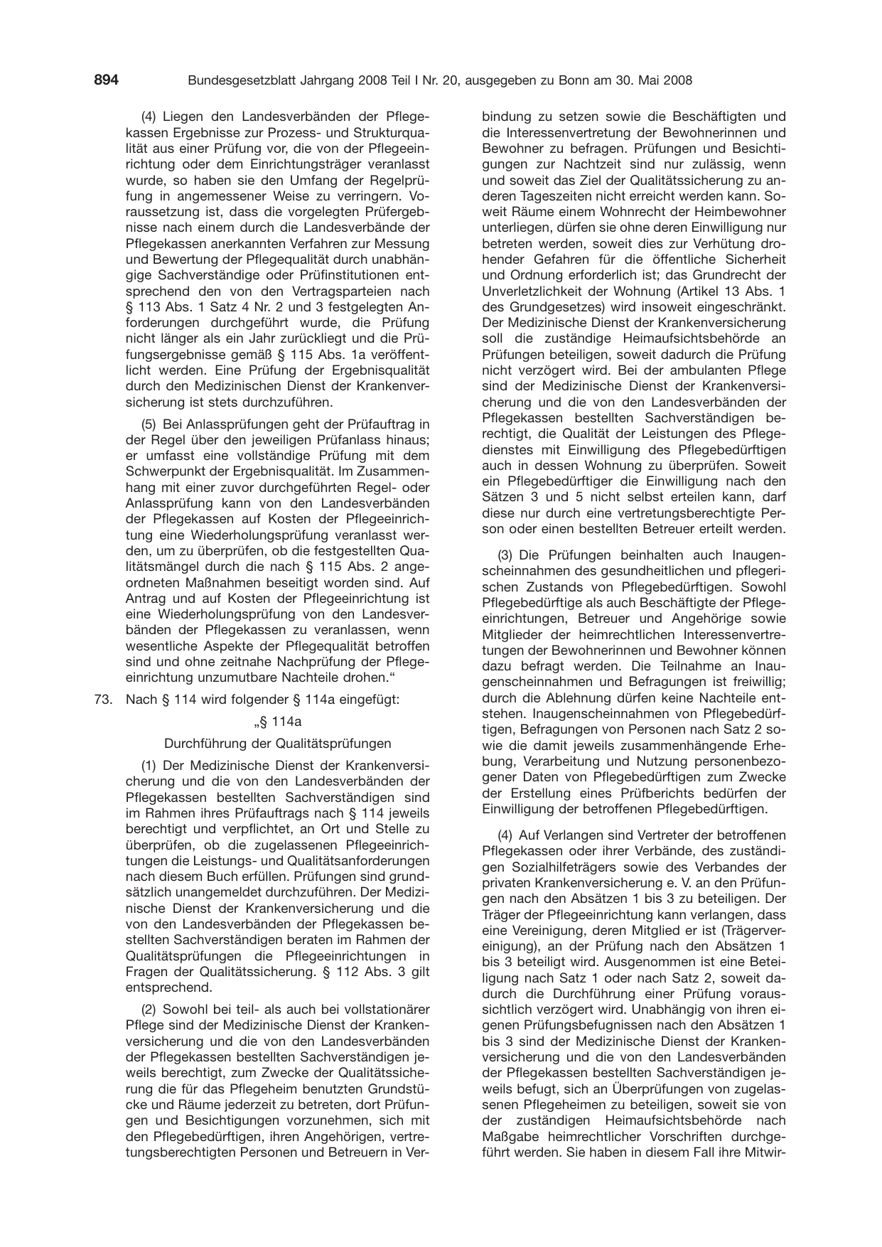 BGBl. 2008, Seite 894 — Originalseite als Abbildung