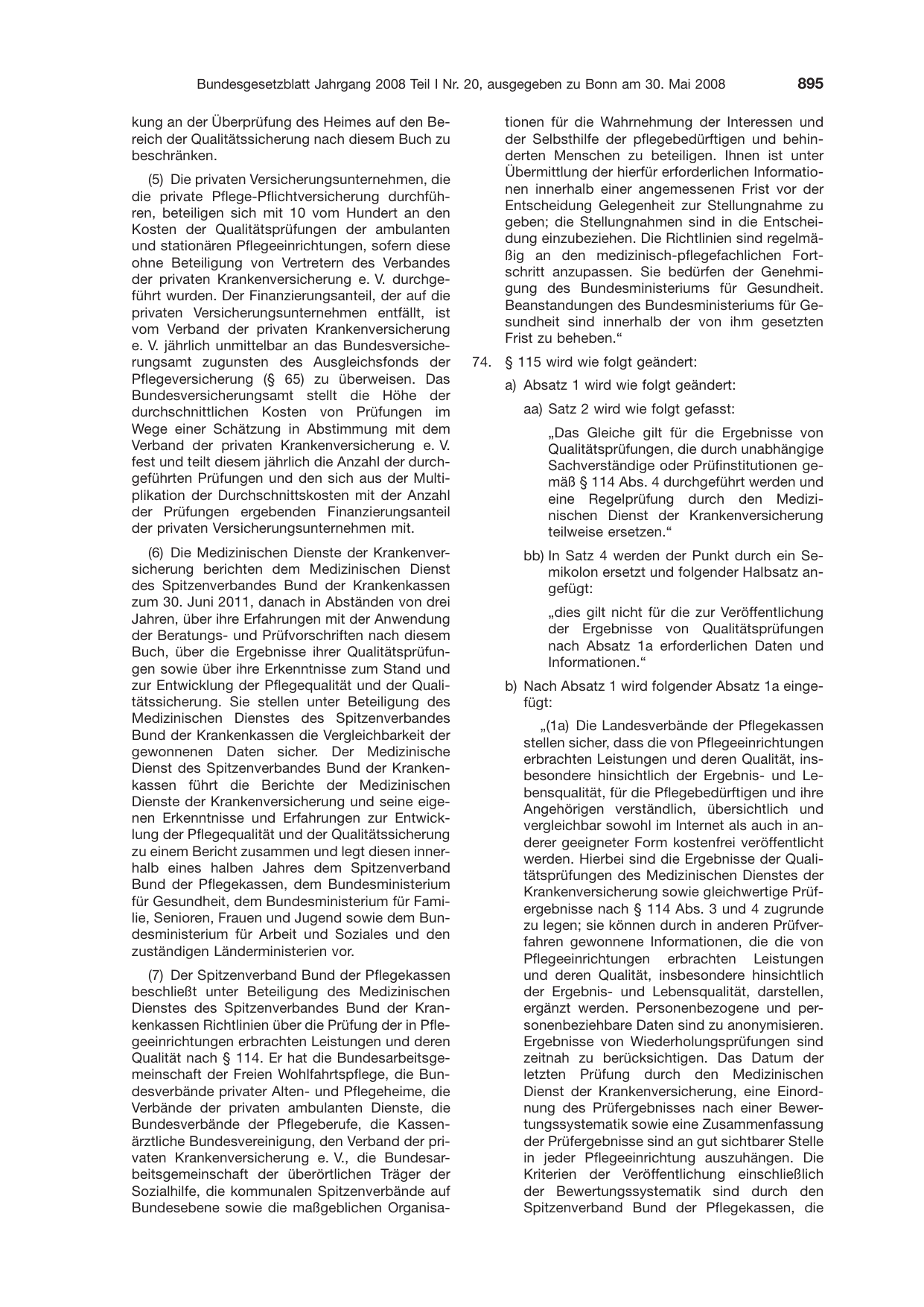 BGBl. 2008, Seite 895 — Originalseite als Abbildung