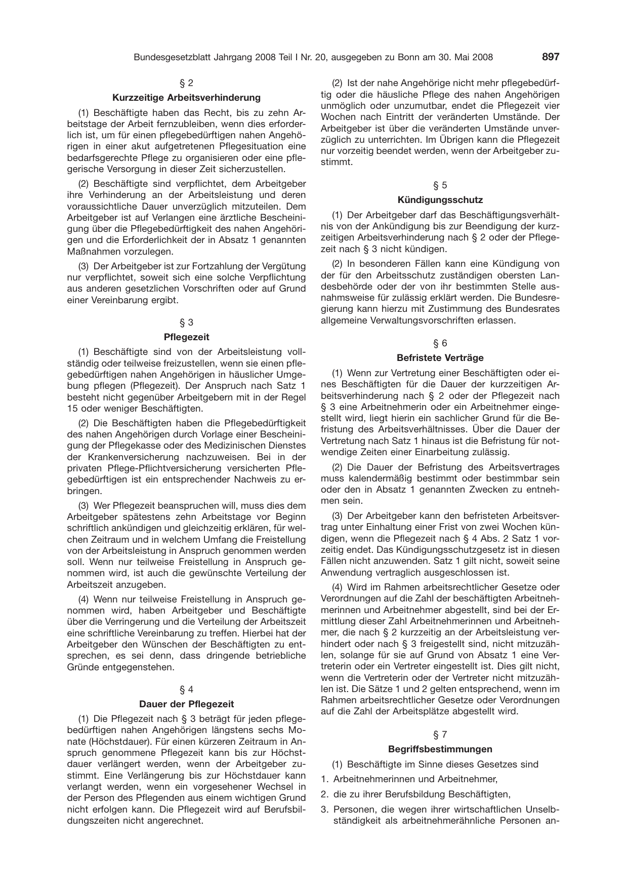 BGBl. 2008, Seite 897 — Originalseite als Abbildung