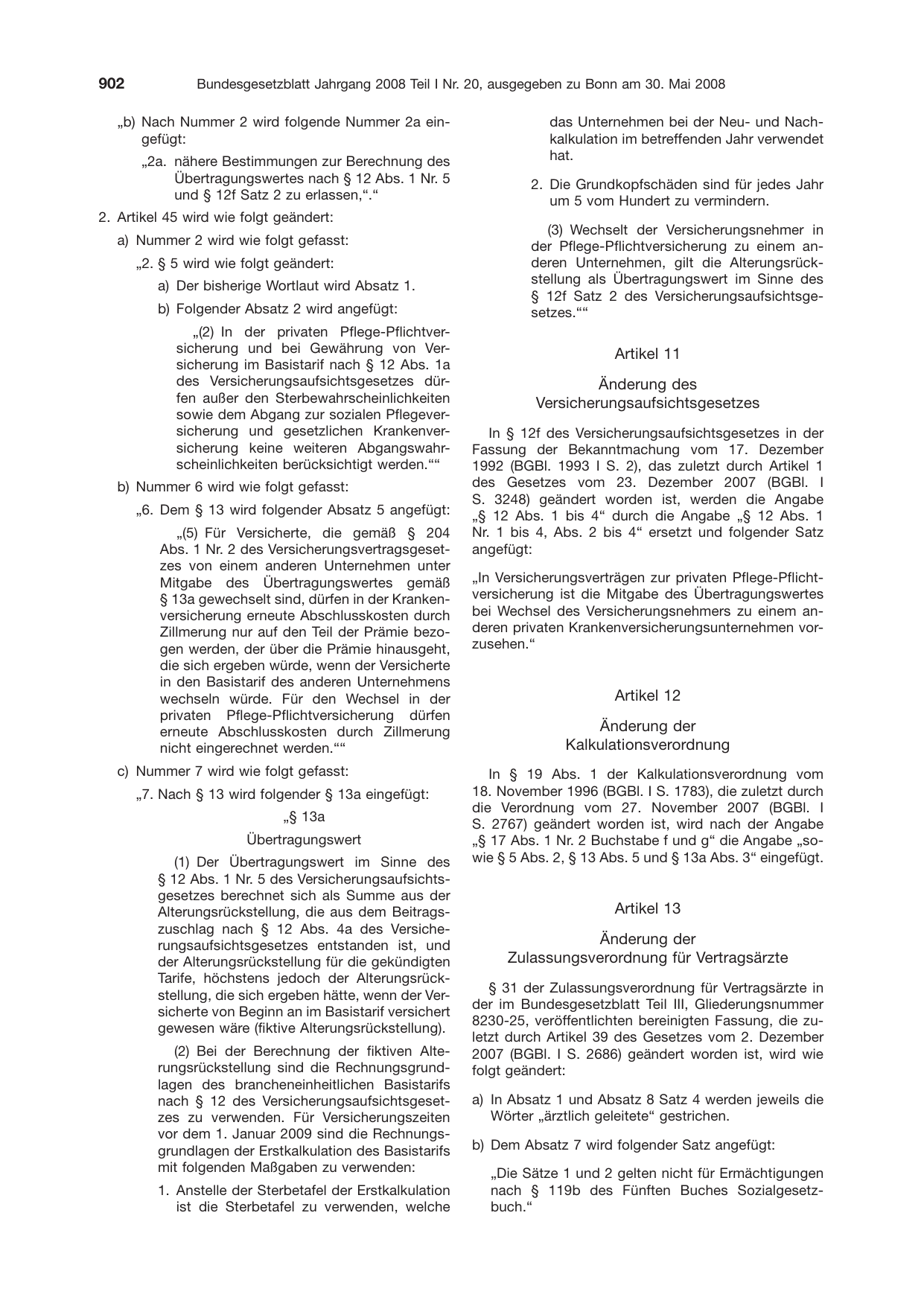 BGBl. 2008, Seite 902 — Originalseite als Abbildung