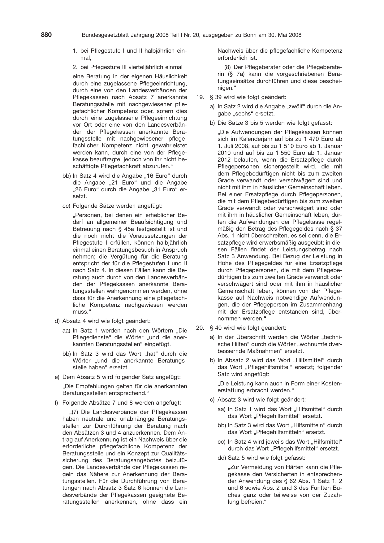 BGBl. 2008, Seite 880 — Originalseite als Abbildung