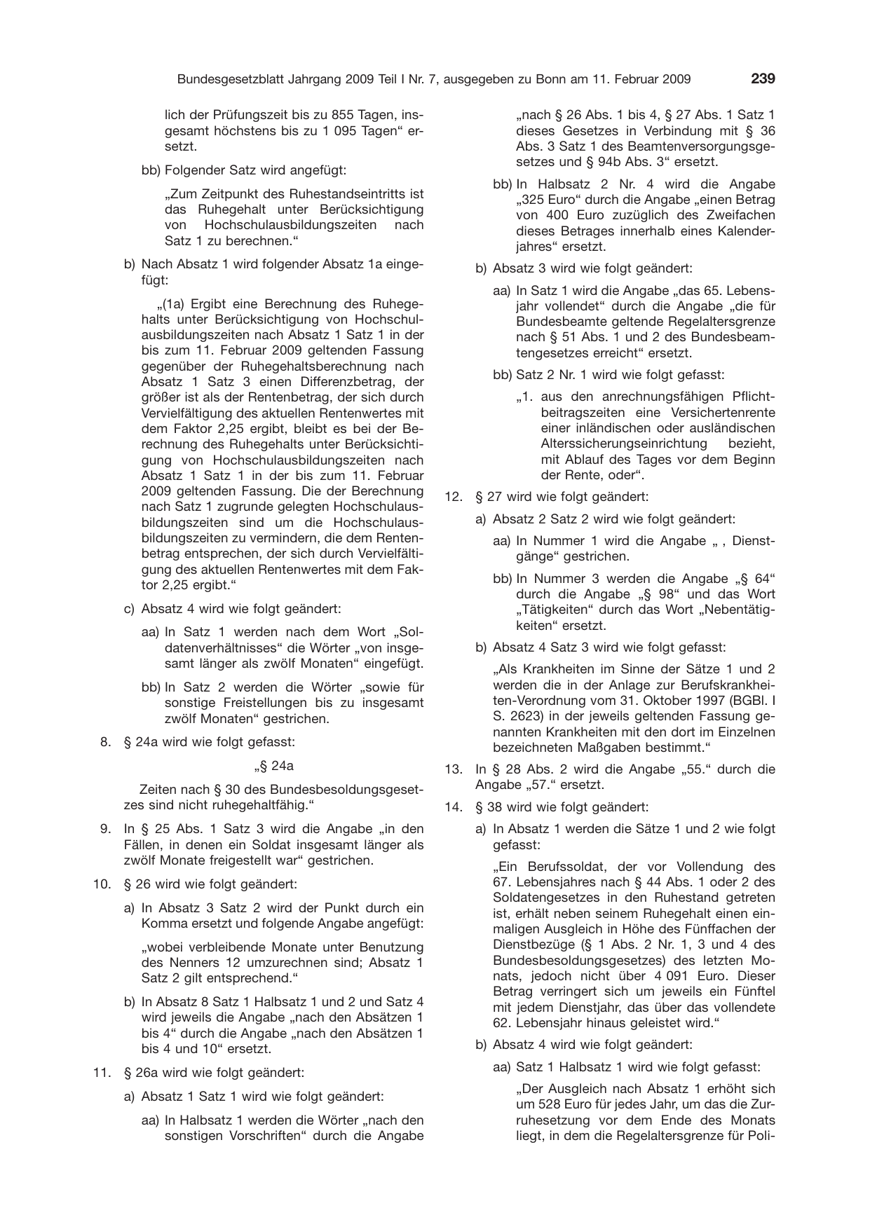 BGBl. 2009, Seite 239 — Originalseite als Abbildung