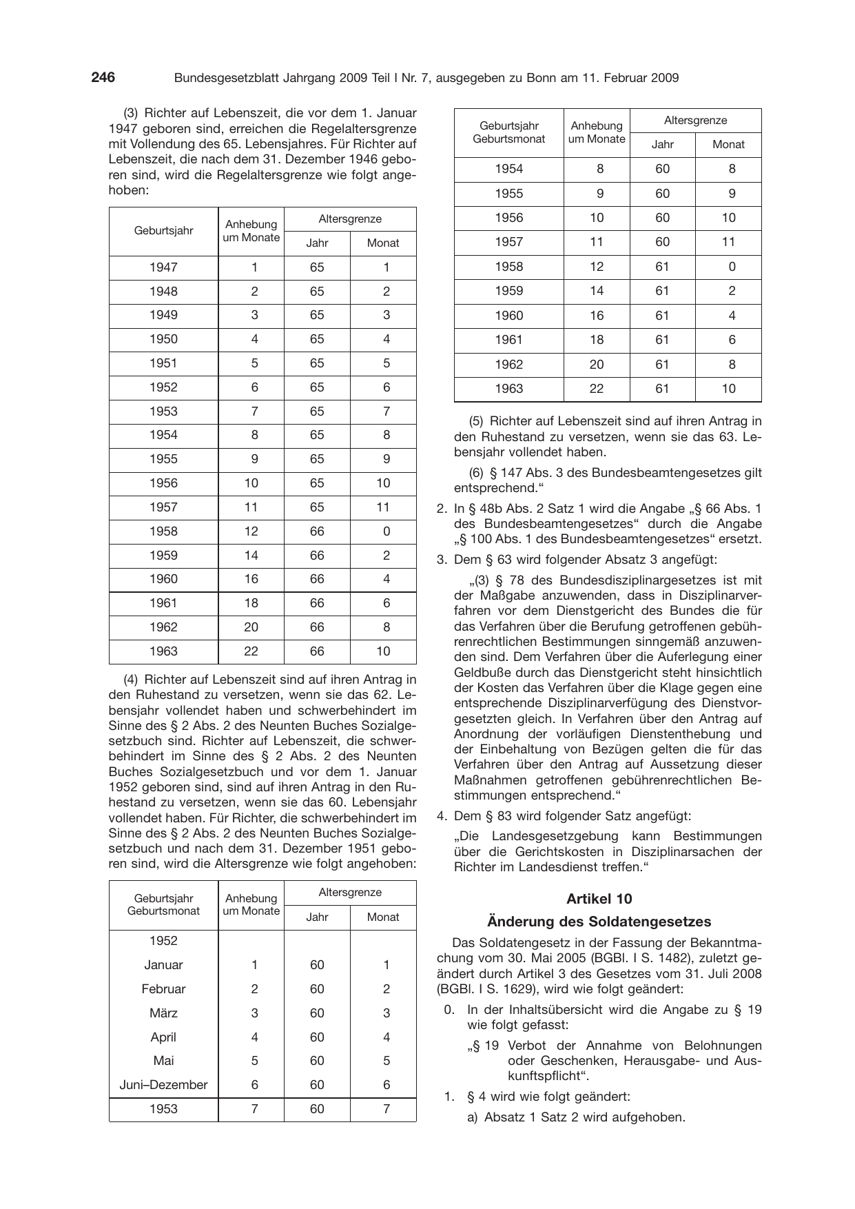 BGBl. 2009, Seite 246 — Originalseite als Abbildung