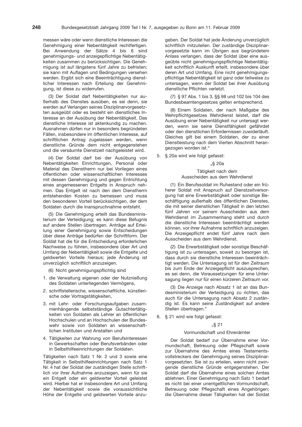 BGBl. 2009, Seite 248 — Originalseite als Abbildung