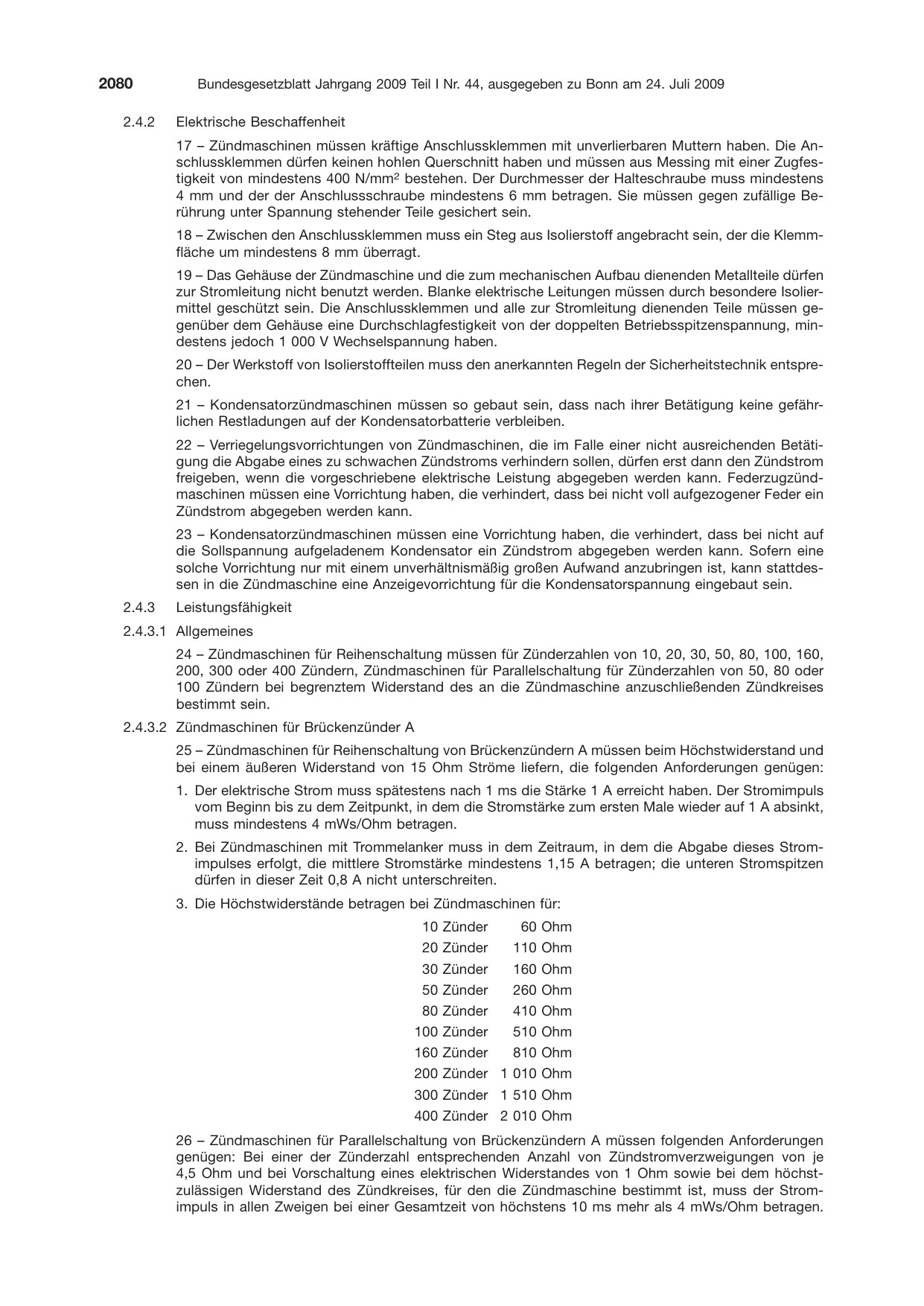 BGBl. 2009, Seite 2080 — Originalseite als Abbildung