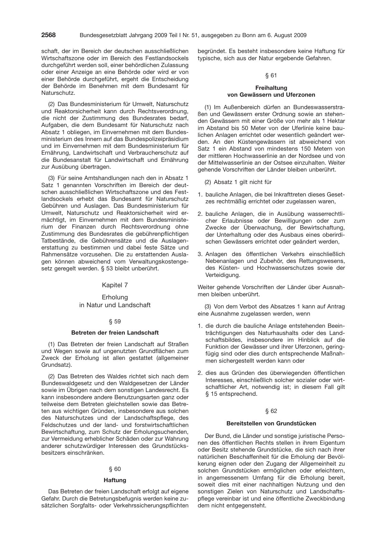 BGBl. 2009, Seite 2568 — Originalseite als Abbildung
