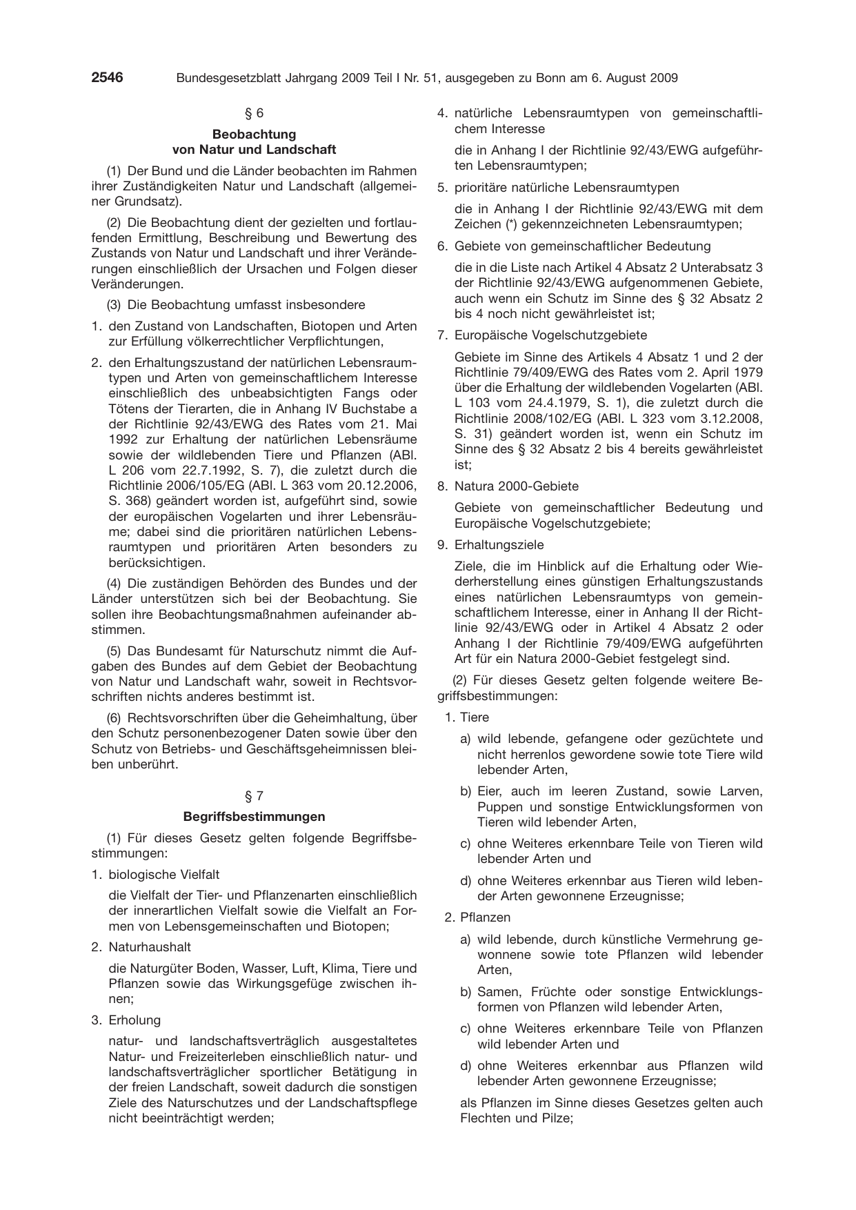 BGBl. 2009, Seite 2546 — Originalseite als Abbildung