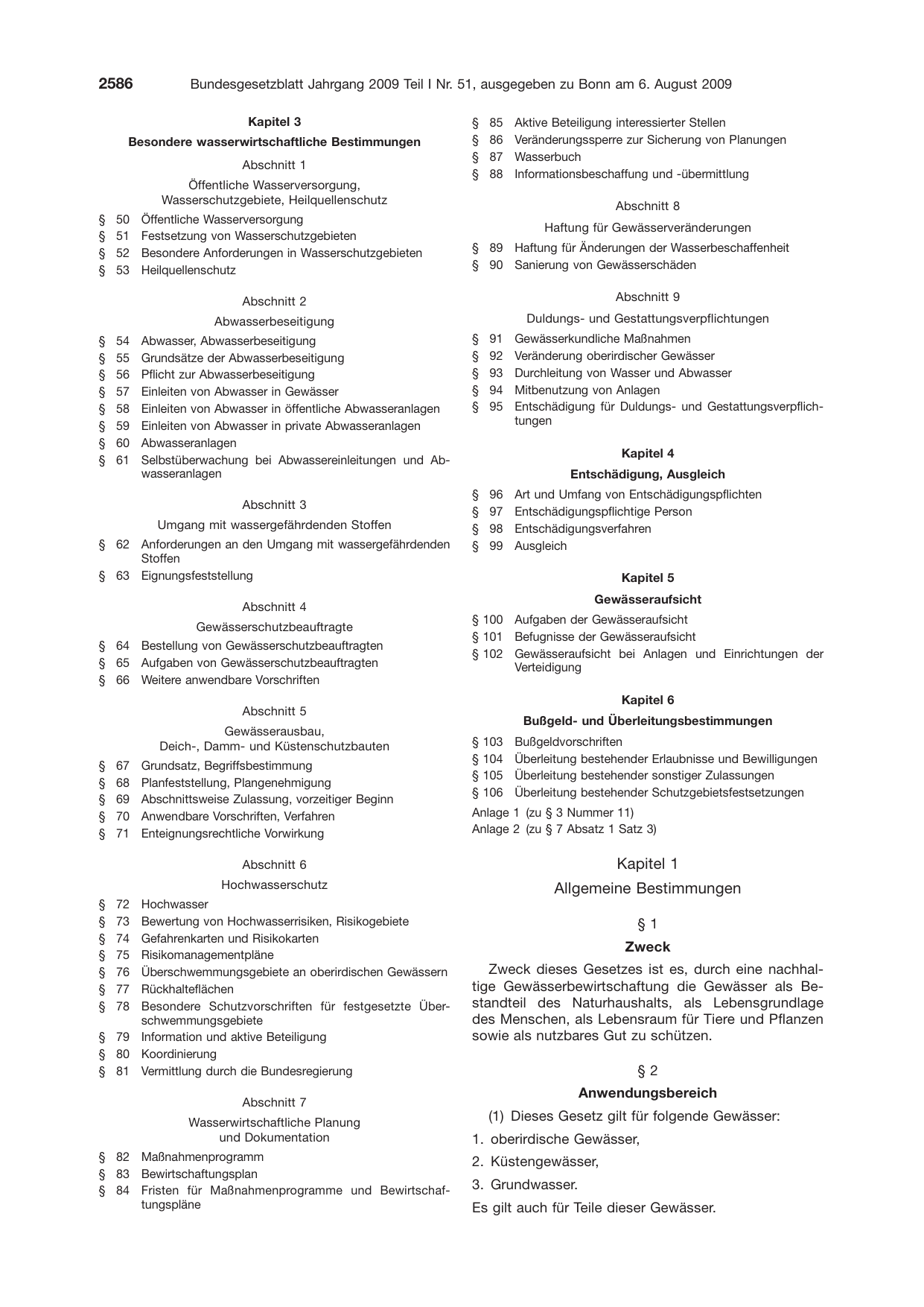 BGBl. 2009, Seite 2586 — Originalseite als Abbildung