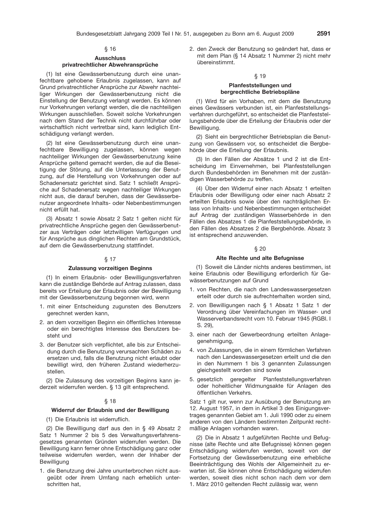 BGBl. 2009, Seite 2591 — Originalseite als Abbildung