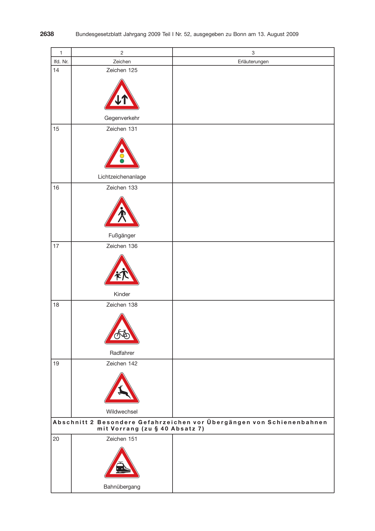 BGBl. 2009, Seite 2638 — Originalseite als Abbildung