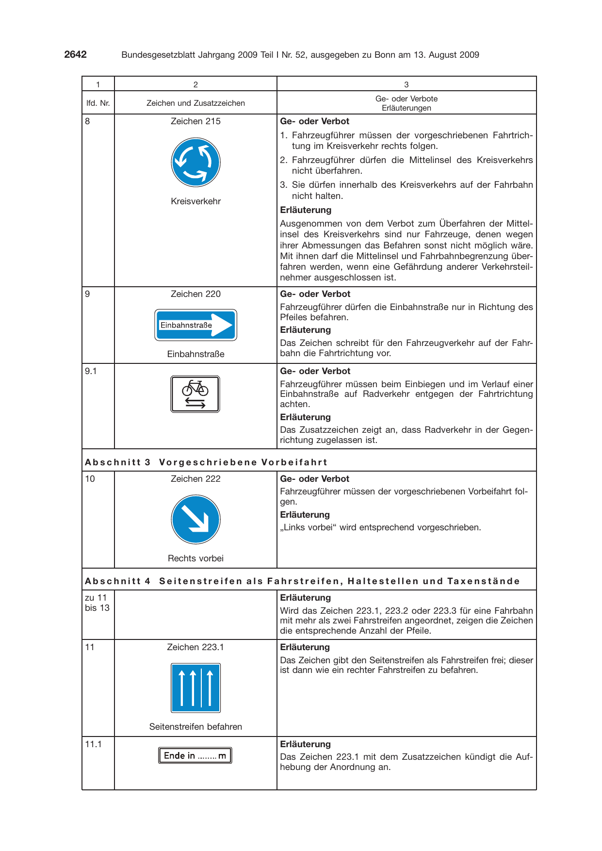 BGBl. 2009, Seite 2642 — Originalseite als Abbildung